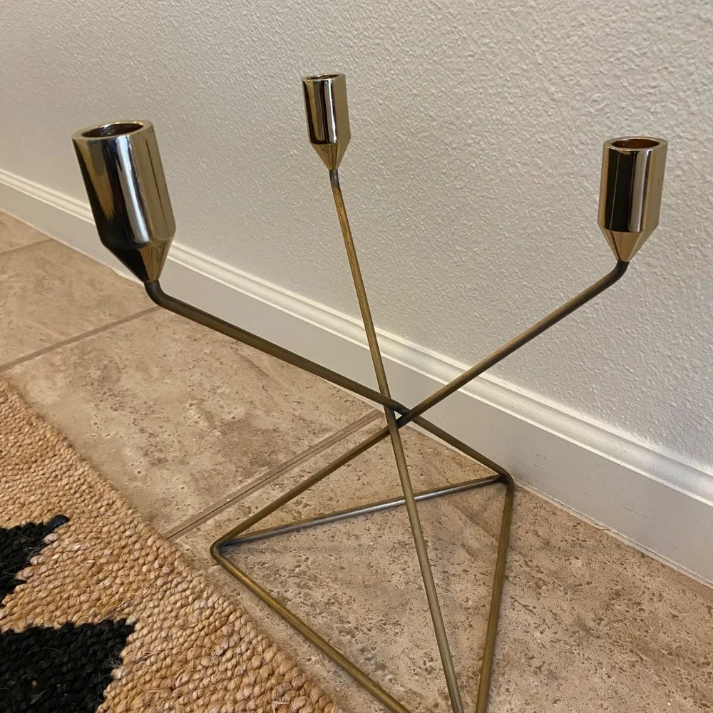 Crate & Barrel modern candlestick